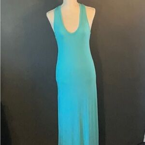 Monrow Turquoise Bodycon Maxi Dress